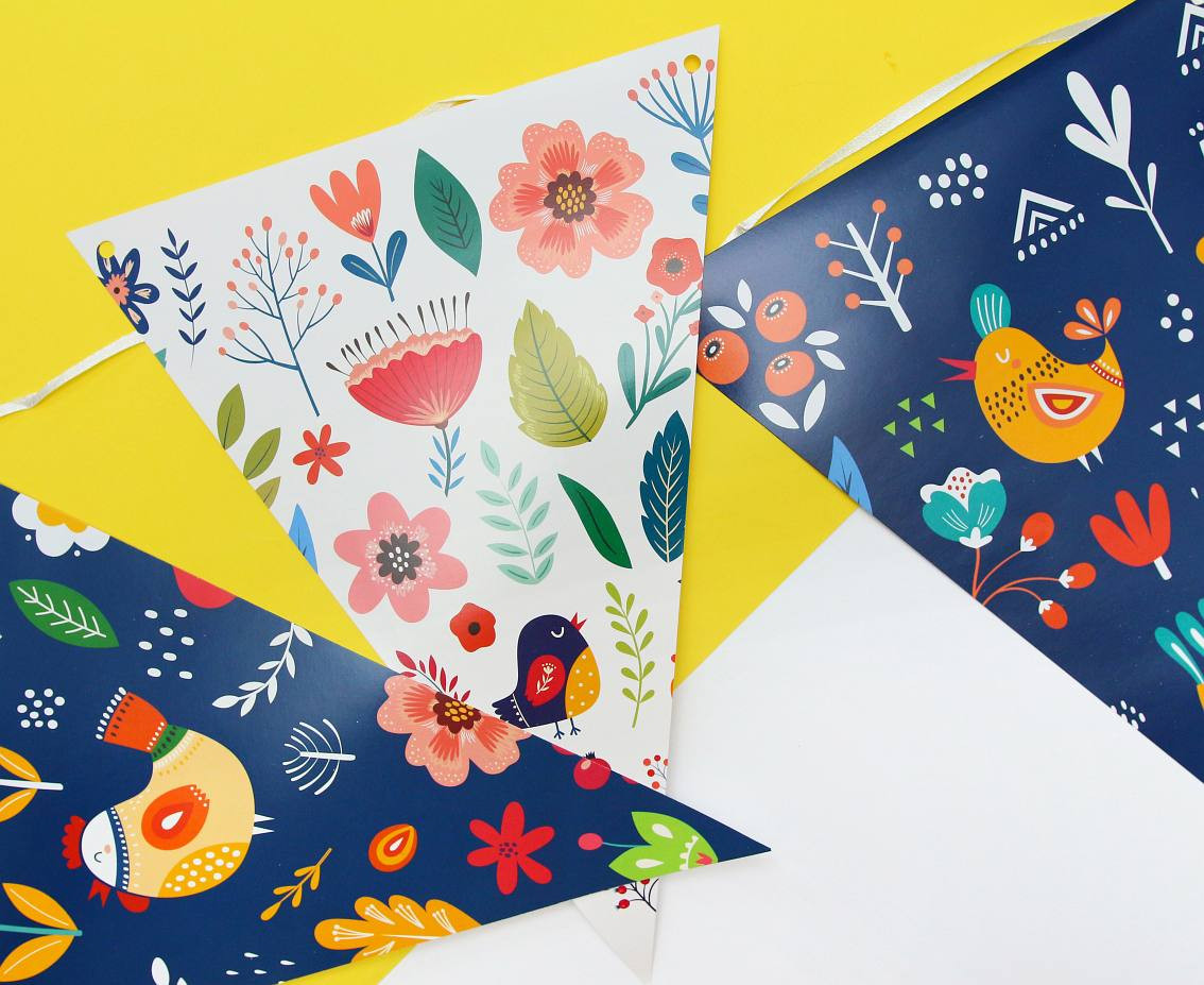 Paper garland Summer - Have Fun, flags, 270 cm EOL